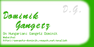 dominik gangetz business card